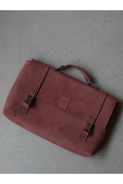 Brown Leather Laptop Case - PLC-LB-6000