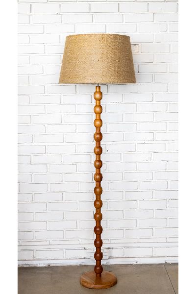 Lumos (Teak Finish) - Tapered Jute Shade