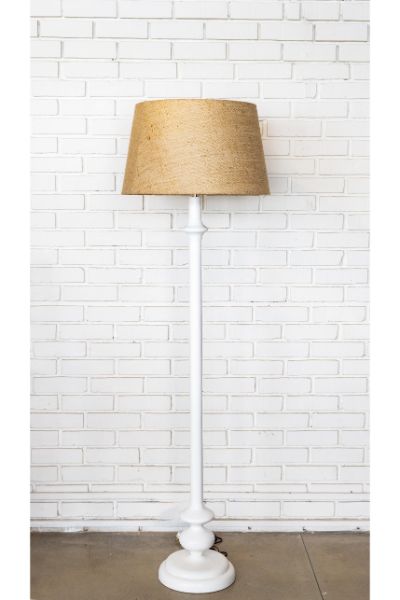Elvin (White) - Tapered Jute Shade