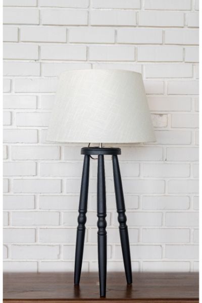 Tripod Lamp - Linen Tapered Shade