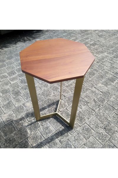 Wood & Steel Side Table