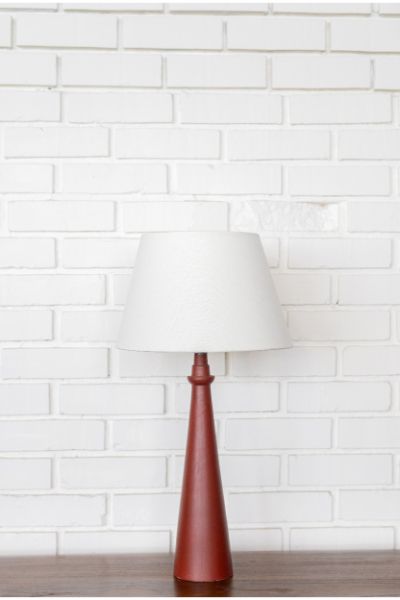 The Everest Red - Linen Tapered Shade