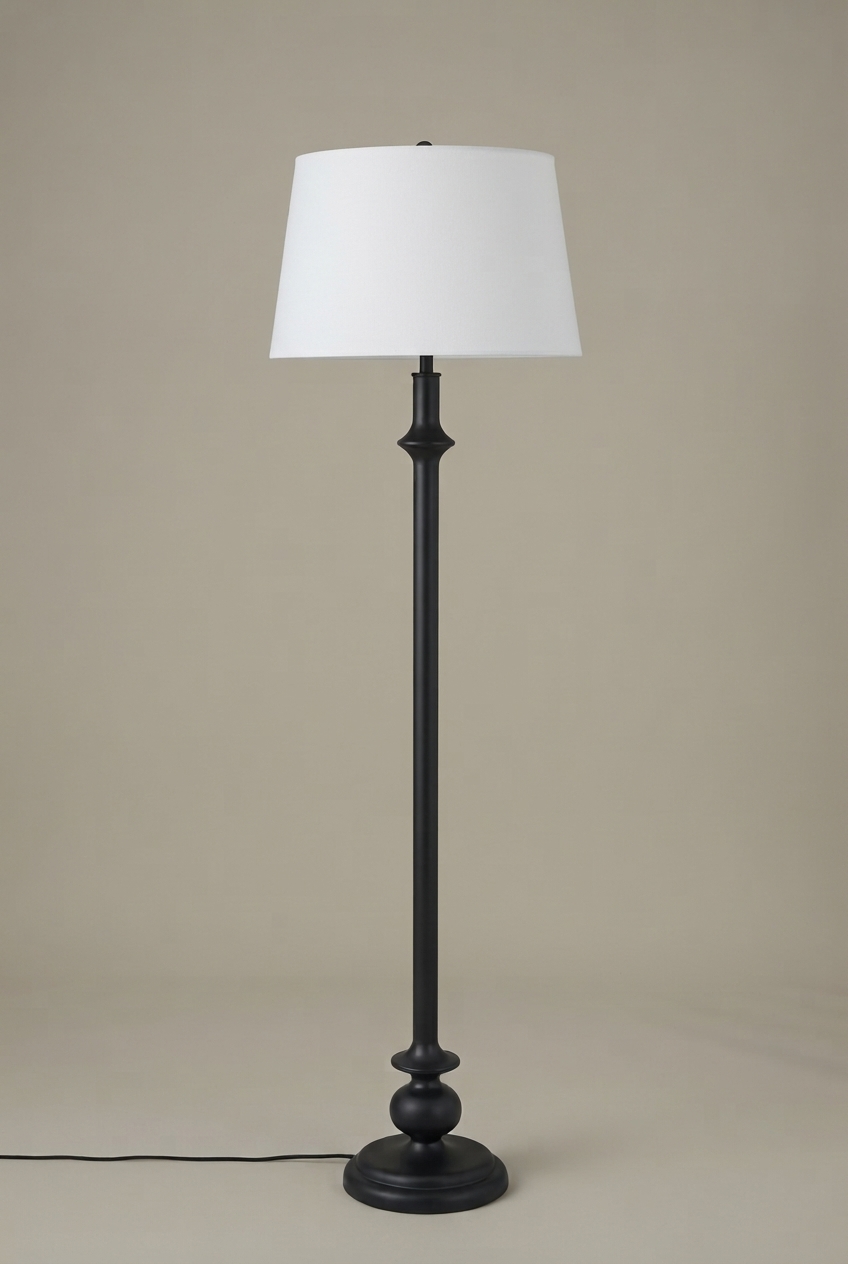 Elvin (Noir) - Linen Tapered Shade