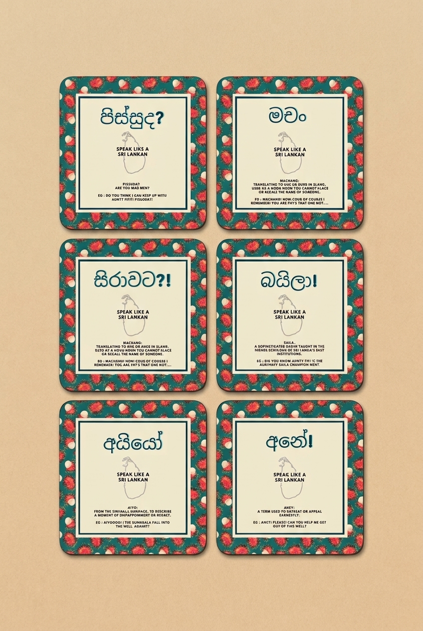 Coaster Set - Speak Like A Sri Lankan