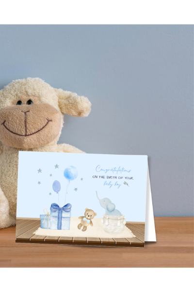 Greeting Card - Birth Of Your Baby Boy