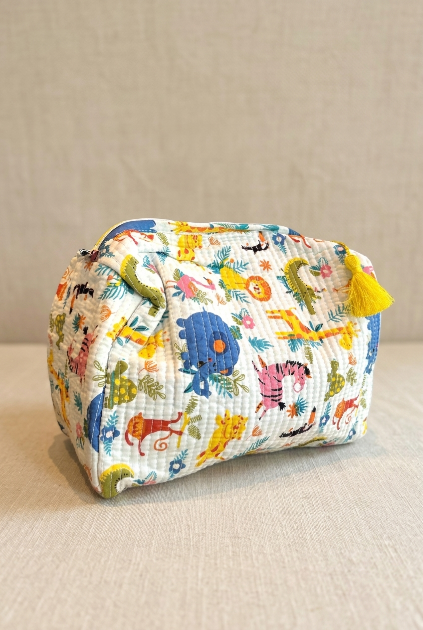 Multi purpose Quilted Pouch - Baby animal (KK-P-285)m