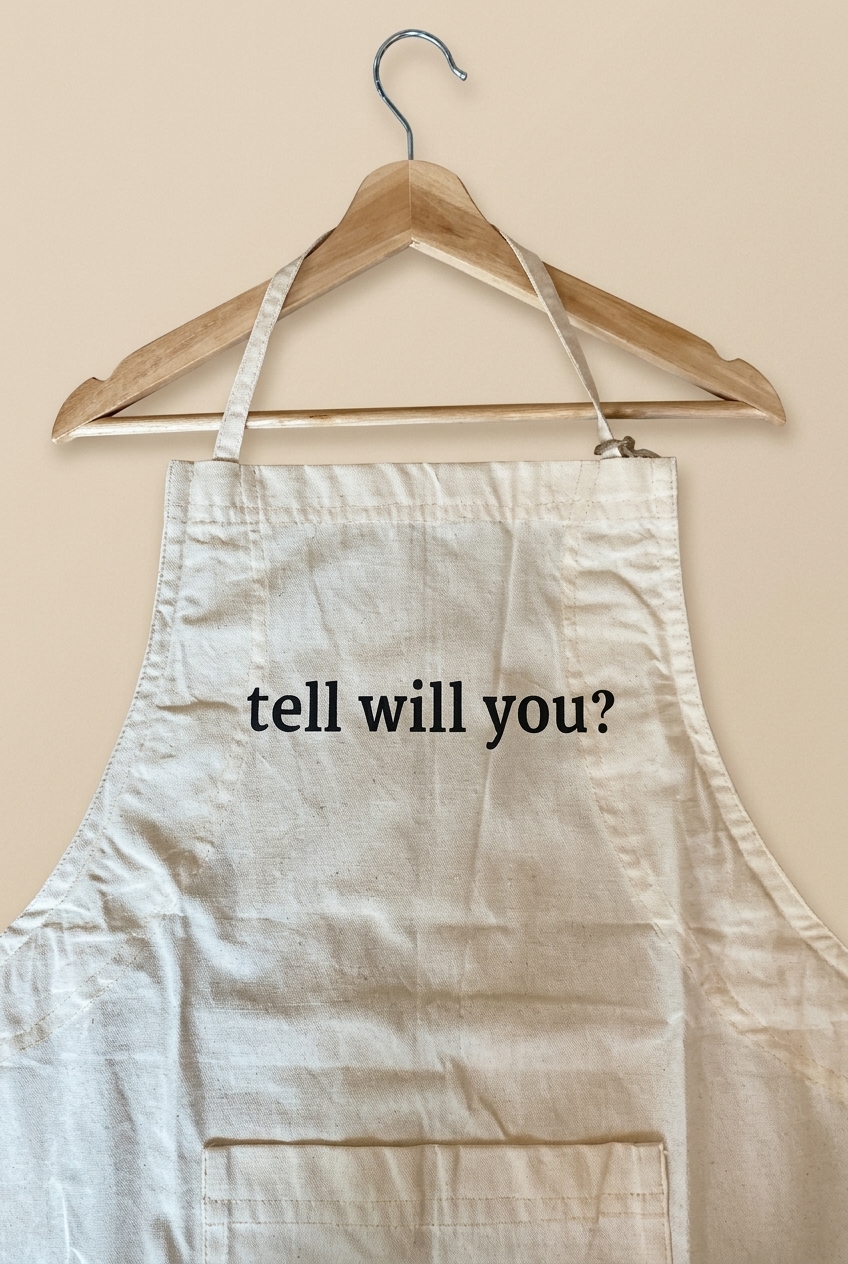 Apron (White) - Tell Will You?