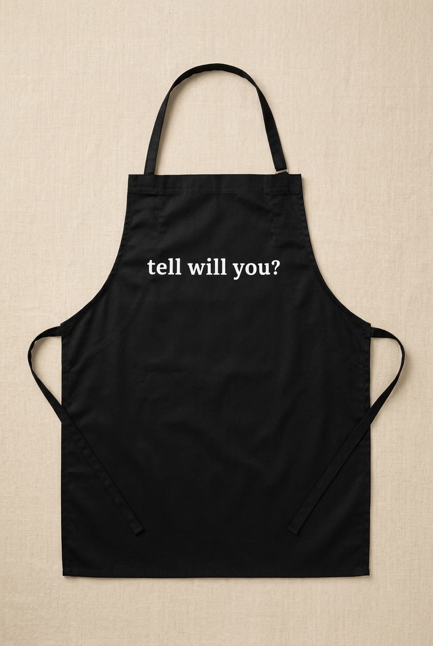 Apron (Black) - Tell Will You?