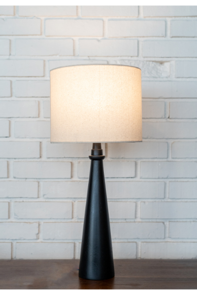 The Everest (Noir) - Linen Barrel Shade