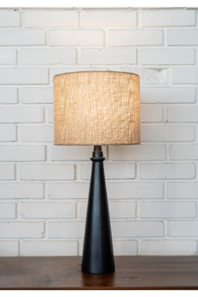 The Everest (Noir) - Jute Barrel Shade