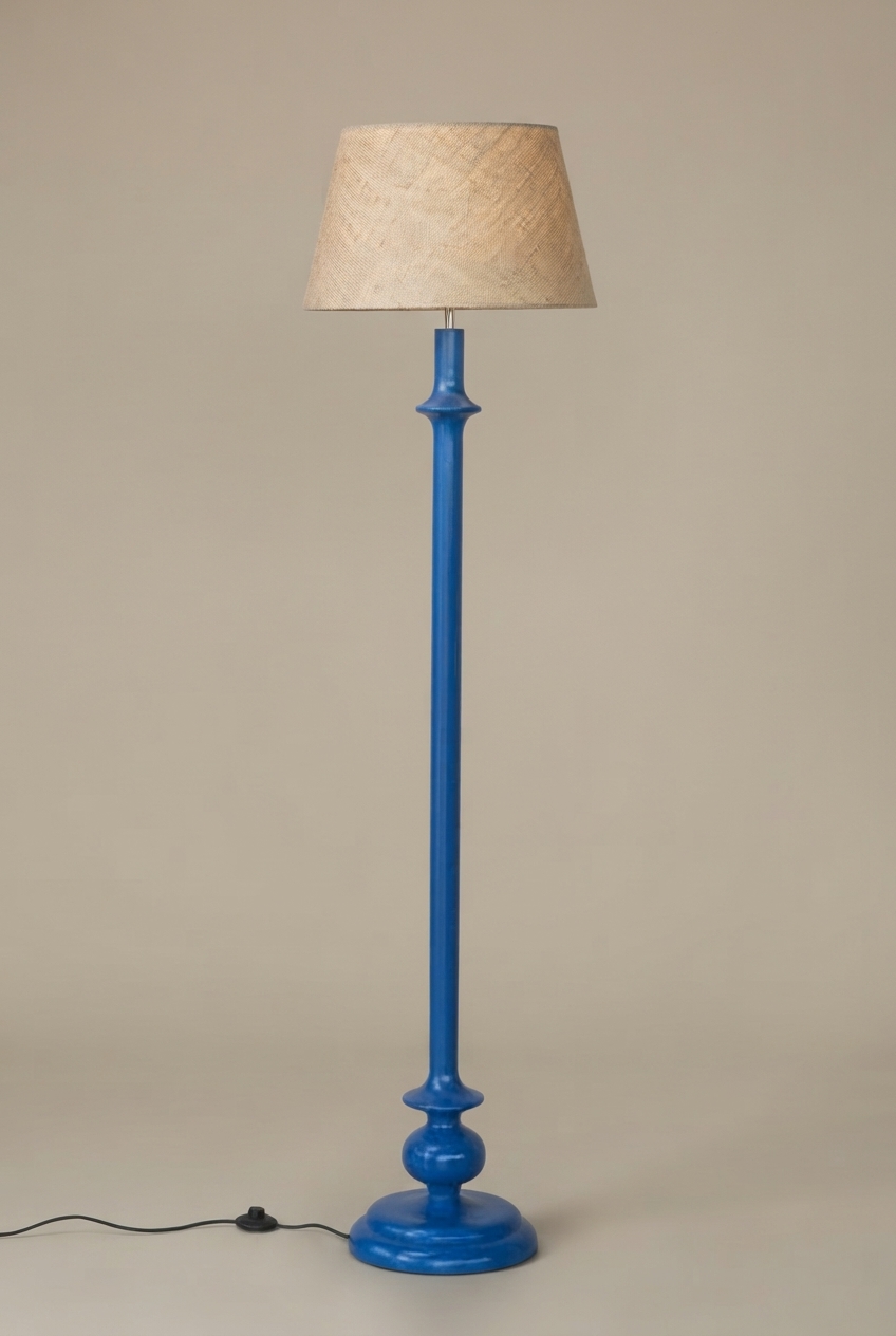 Elvin (Navy) - Tapered Jute Shade