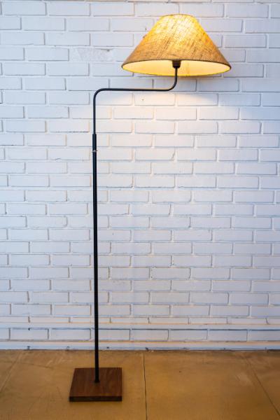 The Elbow Lamp - Jute Empire Shade