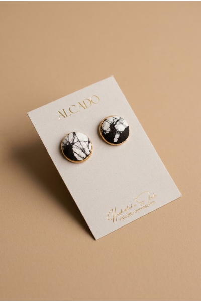 Batik Studs - Onyx  - ALC#44