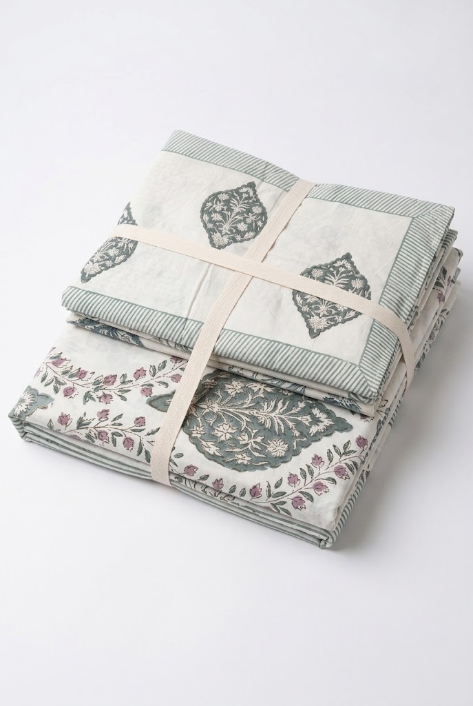 Queen size bedsheet with two pillow cases - 195