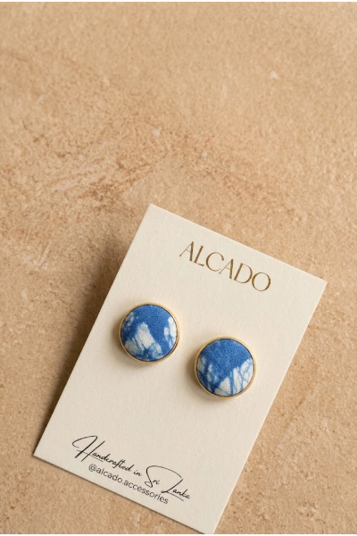 Batik Studs - Cobalt - ALC#44