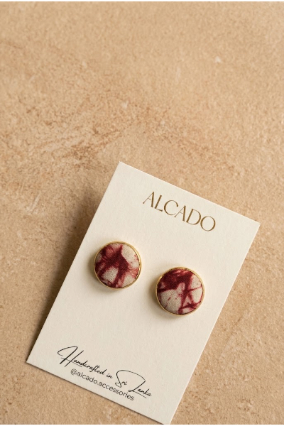 Batik Studs - Red ALC#44 