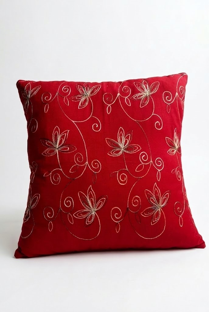 Cushion Cover - Gold Woven Thread Print 