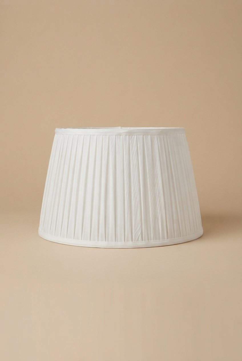 Tapered Shade (L) - White, Pleated