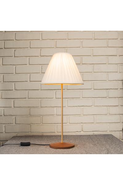 Gold Plain Jane Table Lamp - Pleated Shade