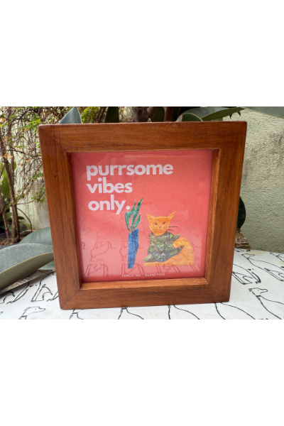 Framed Artwork - Purrsome Vibes Only