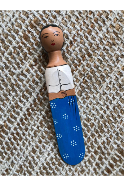 Door Stopper - Haamine in Blue & White