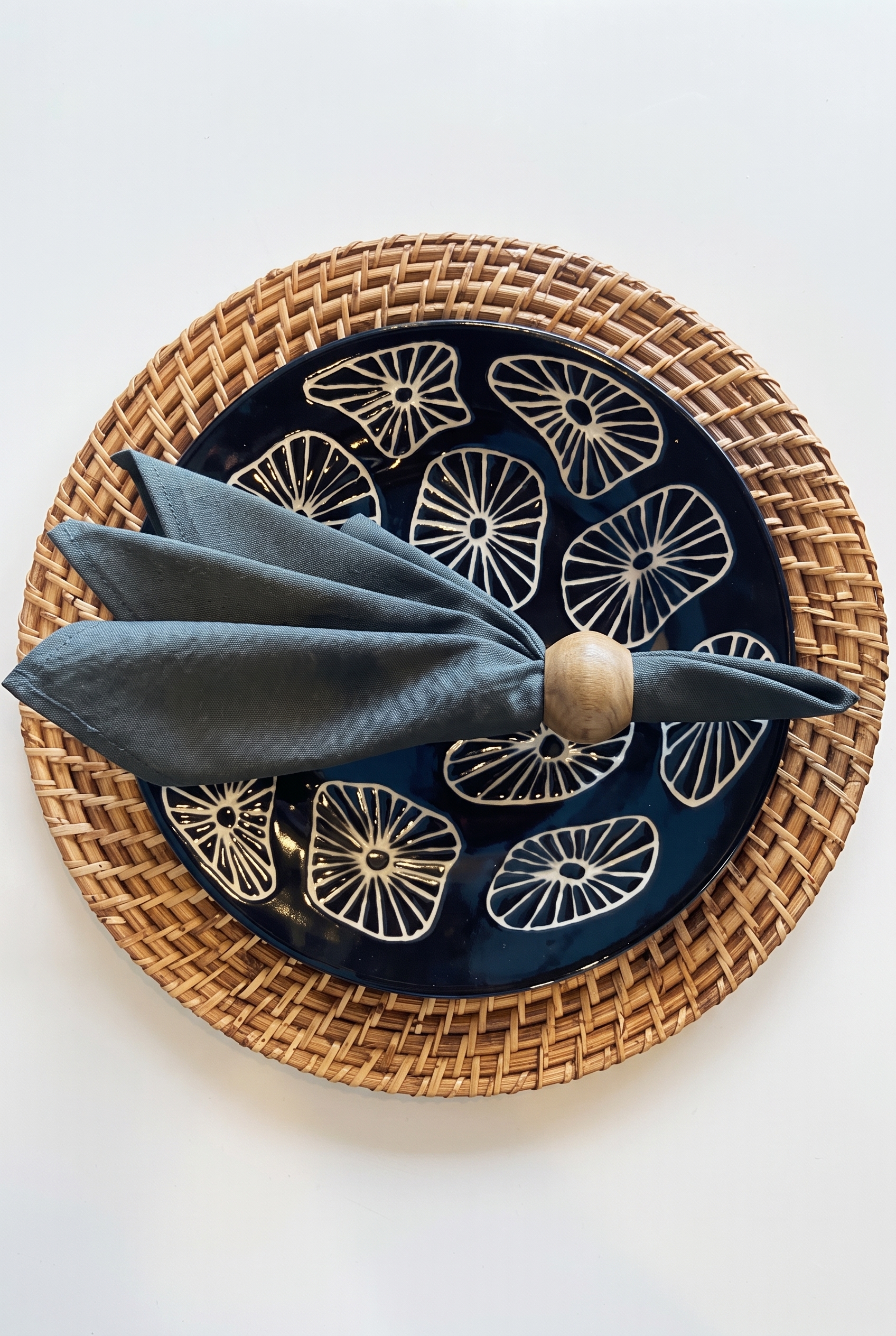 Dark Green Linen Napkins - Set of 6