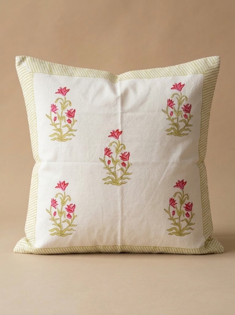 24'' Cushion Cover - Pink Bellflower