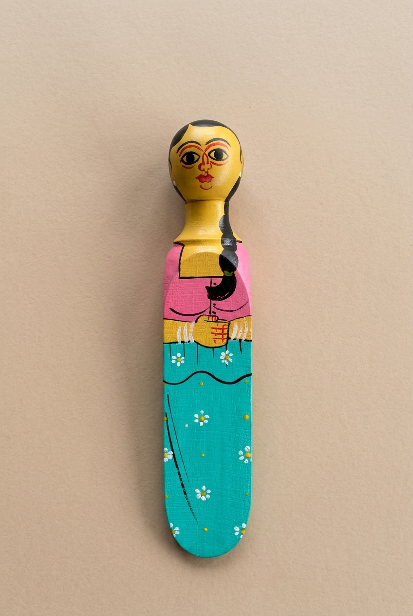 Door Stopper - Lady in  pink jacket 