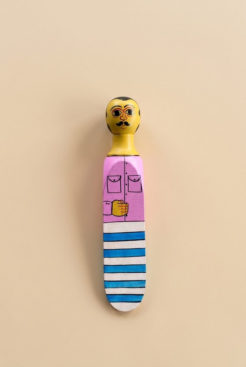 Door Stopper - Man in Pink shirt  & White Stripped Sarong